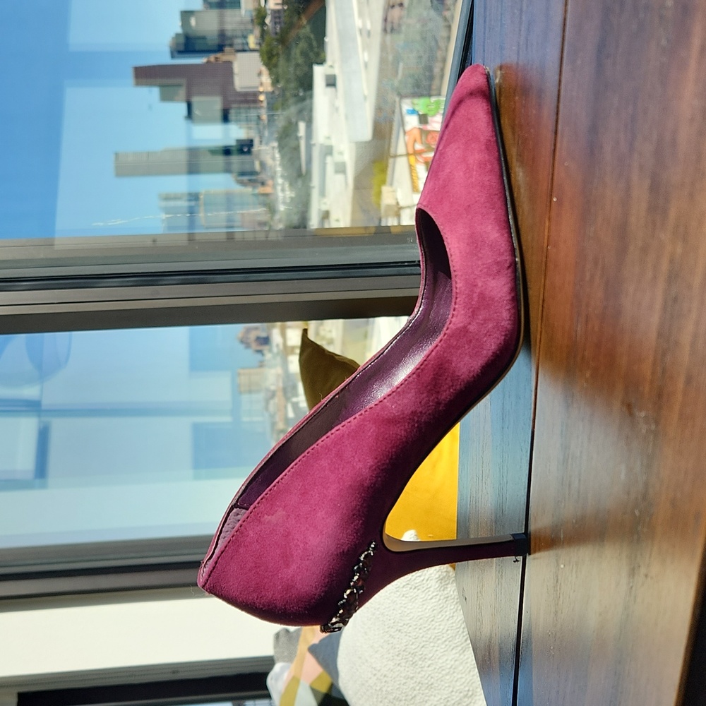 Purple Suede Heels